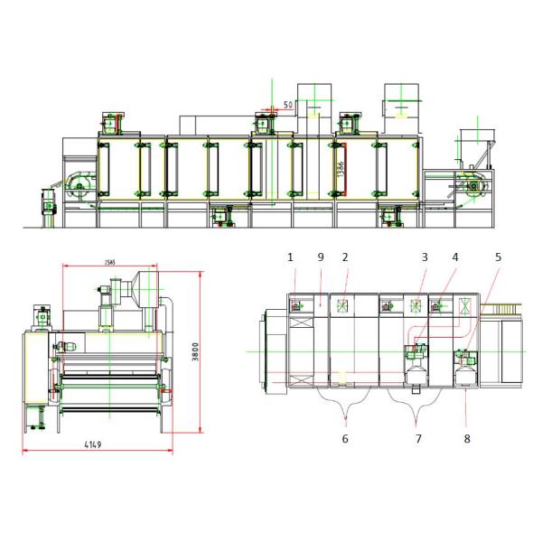 Continuous Peanut Roasting Machine Chain Driven Fully Automatic High Speed