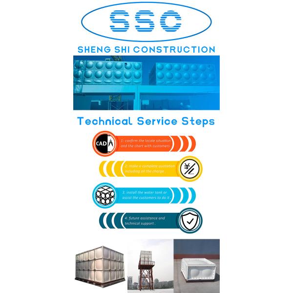 High Pressed Fiberglass Water Tank , Non Leakage Ro Water Storage Tank