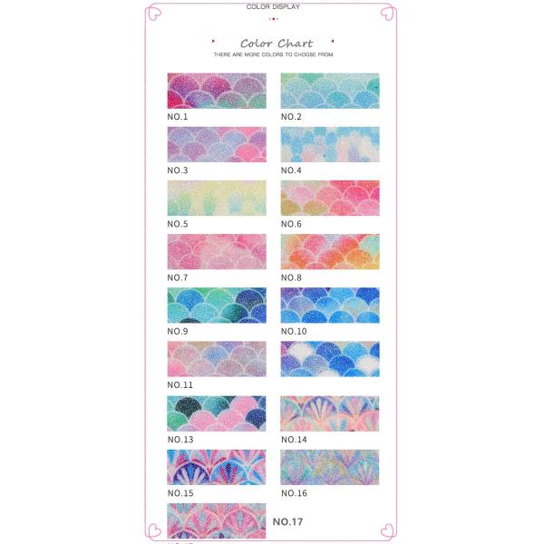 0.5mm Glitter PU Leather Brushed Mermaid Fish Scale PU Artificial Leather