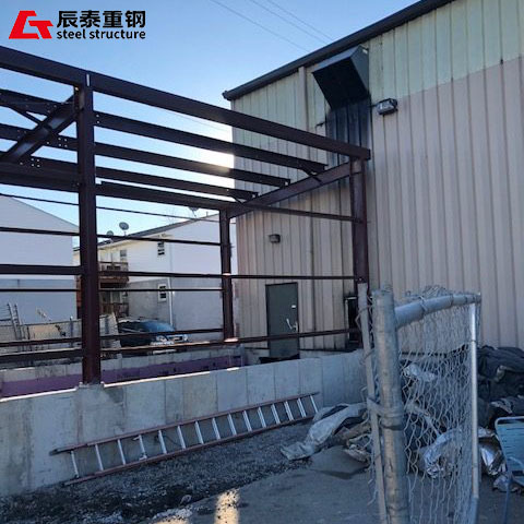 Fire Protection Modern Steel Structure Workshop With Single Sheet Wall Cladding