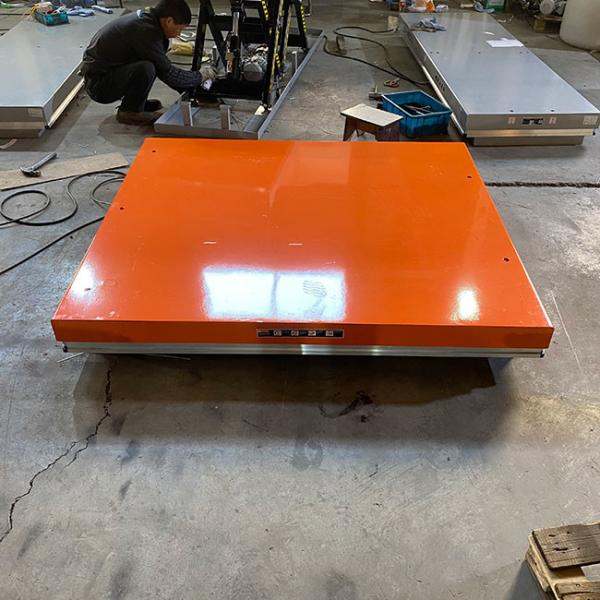 1000kg Electric Stationary Scissor Lift Table Single Scissor Max Height 990mm