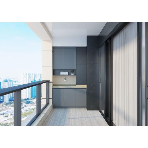Stainless Steel Balcony Storage Cabinet Dedicated Cleaning Area Non Formaldehyde