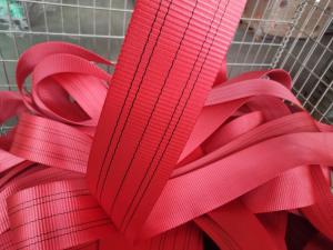China A- A Grade Polyester / Nylon Webbing Sling Material Customized Length wholesale