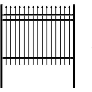 China Galvanized 6ftx8ft Anti Rust Security Steel Metal Wrought Iron Fence wholesale