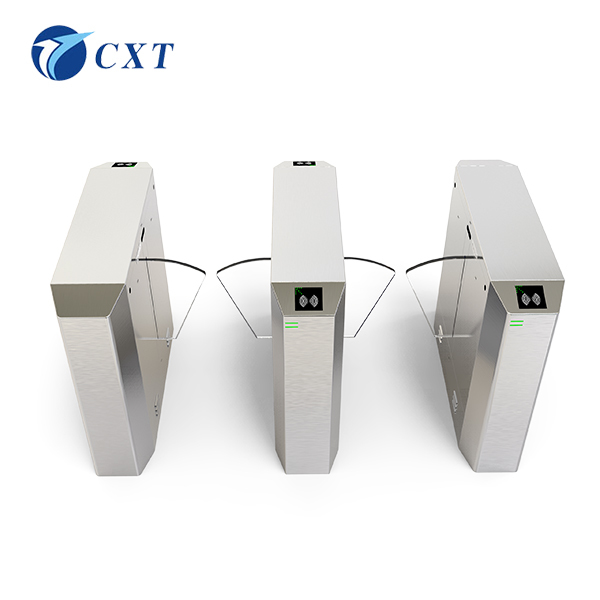 YW120 Durable Flap Barrier Gate with QR Code Face Recognition Brushless Motor