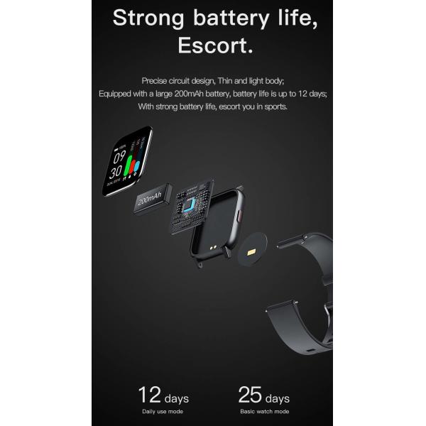 BLE 5.0 Outdoor Sports Smartwatch IPS Screen Waterproof FPC Antenna