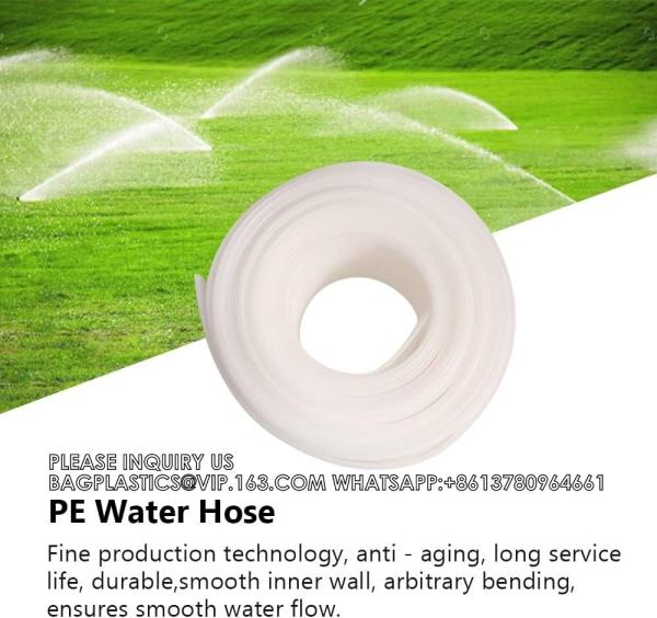 2" X 33 FT PE Lay-Flat Swimming Pool Backwash Hose, Water Clearly Lightweight