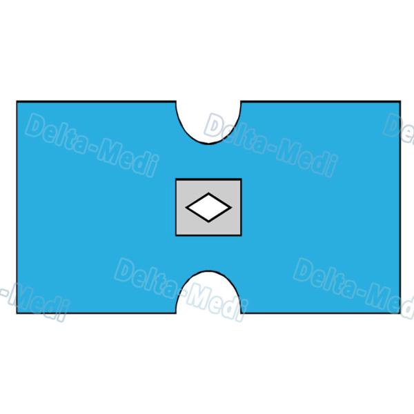 Disposable Sterile Gynaecology / Cystoscopy Drape With Diamond Circular Aperture Plain