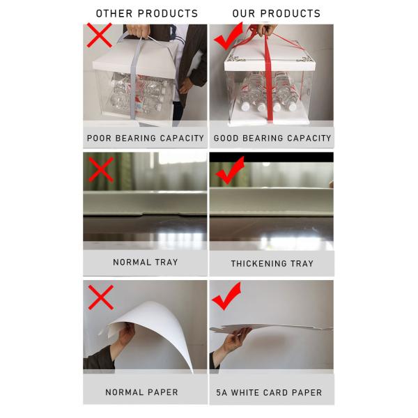 Customized Recycled birthday cake packaging With Plastic Window