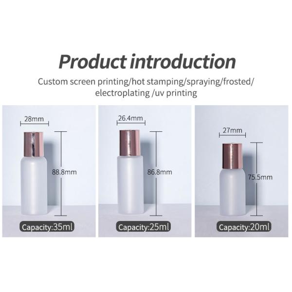 PET Custom Lotion Bottles 20ml 25ml 30ml 35ml Essential Oils Bottle For Skincare