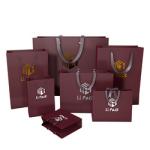 Offset Custom Printed Paper Bags Recyclable Ivory Board Paper