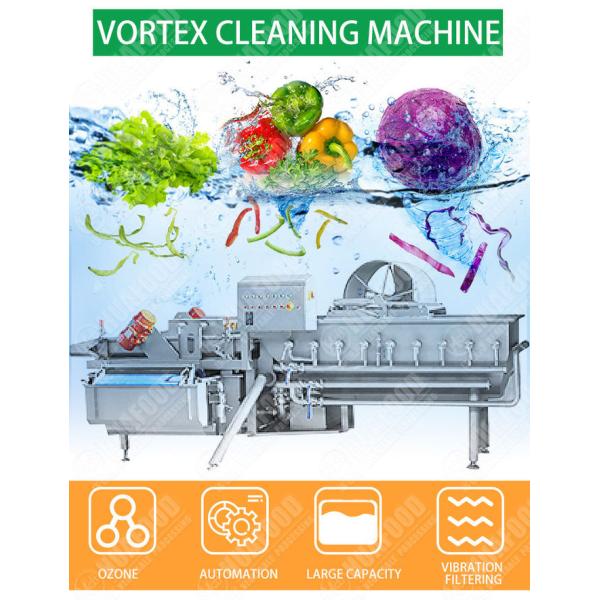 CE Approved Broccoli Lettue 1 Ton/H Vegetable Washing Machine