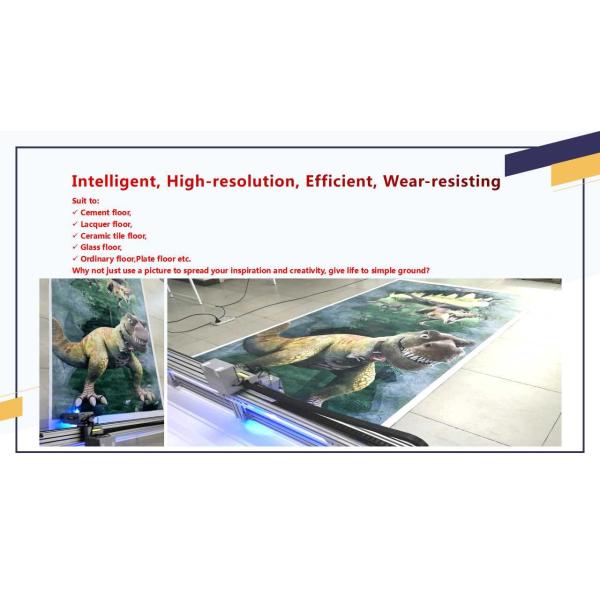 Zkmc 2880 Dpi 2 Printheads Flatbed Printing Machine Uv Ink Cmykw 5 Colors For Floor Ground Print