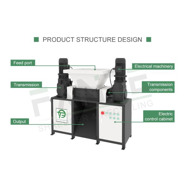 FANTE Compact Dual Shaft Shredder for Efficient Processing of Recycled Wood MDF Chipboard and Wooden Packaging Waste