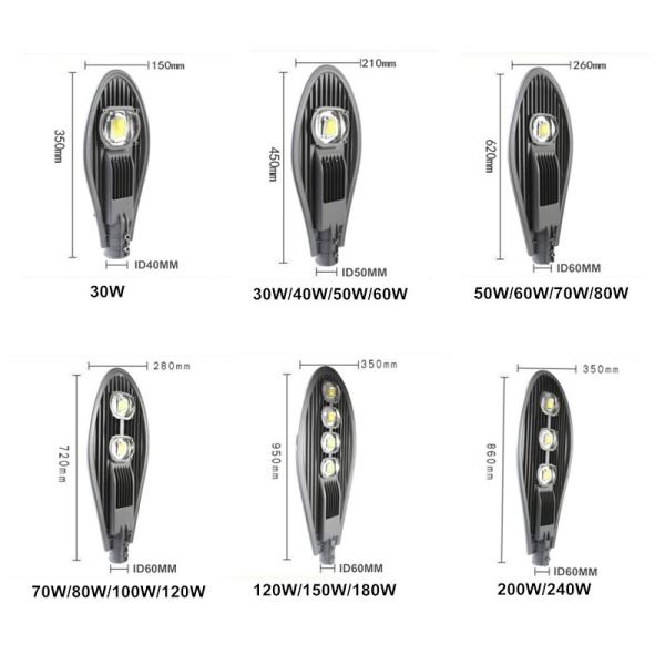 High Strength Solar Powered LED Street Lights for Country Road 50W with Aluminum