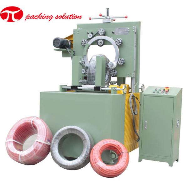 Customized Flexible Pipe Coil Stretch Wrapping Machine Vertical Type Bearing 100KG Coil