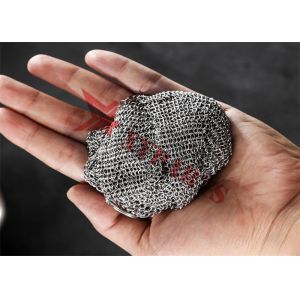 Ss316 Welded Chain Mail Scrubber Kitchen Tools Cleaner