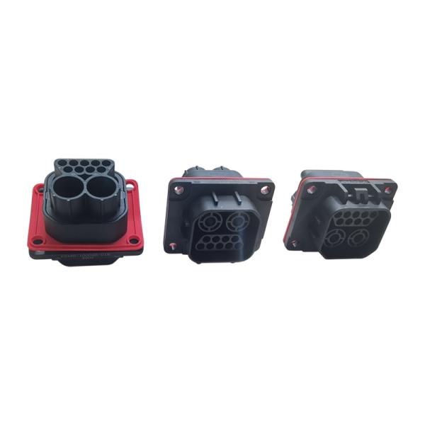 New Energy Car 2 Pin Power Hybrid Electric Vehicle Connector 9 Signal 55A Channel