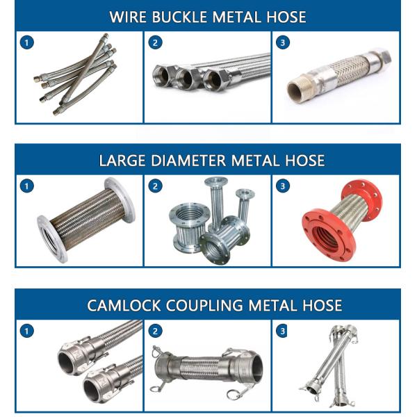 AISI 304 Metal Hose Reel Adapter Attachments Braided Corrugated