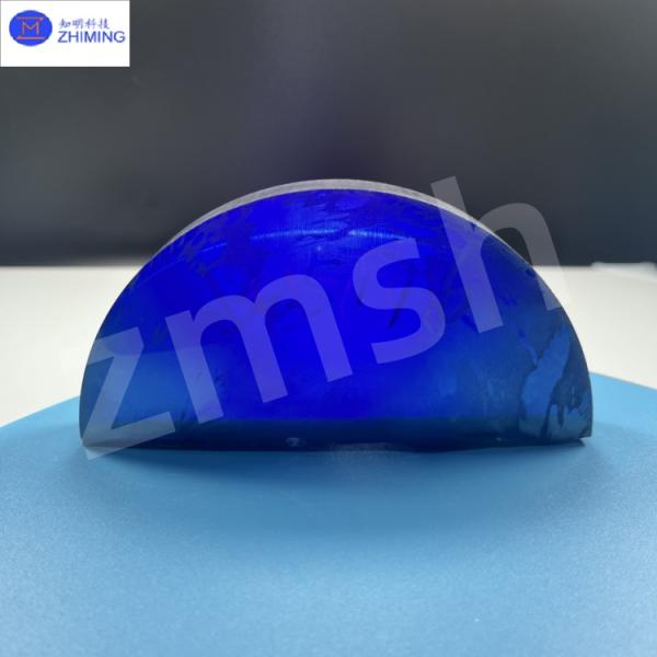 Artificial Colored Gemstones Moissanite SIC Raw Materials Rough Royal Blue Less Bubbles High Gloss