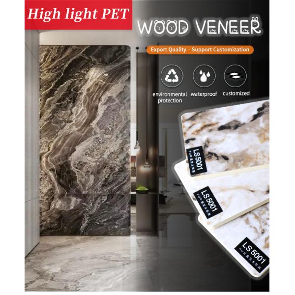 Marble Bamboo Charcoal Decorative Metal Wall Panels Interior Anti Scratch