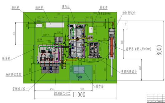 2000L Hydraulic Piston Pump Test Bench Hydraulic Impulse Testing