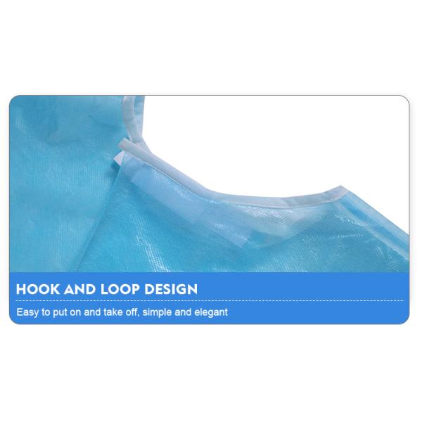 Attached Hood 50Gsm Disposable Ppe Gowns