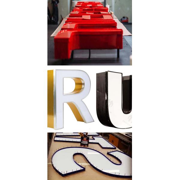 3d Letter Signs Subway Black Color Virgin Material Length 35m Plastic Trim Cap