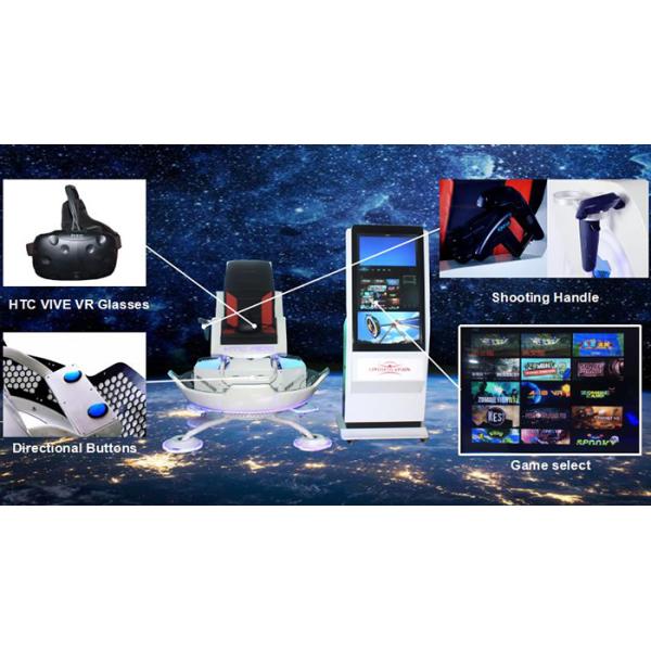 RGB LED 220V Virtual Reality Chair 360 Degree 2.2 X 2.2 X 2 M With 32 VR Games