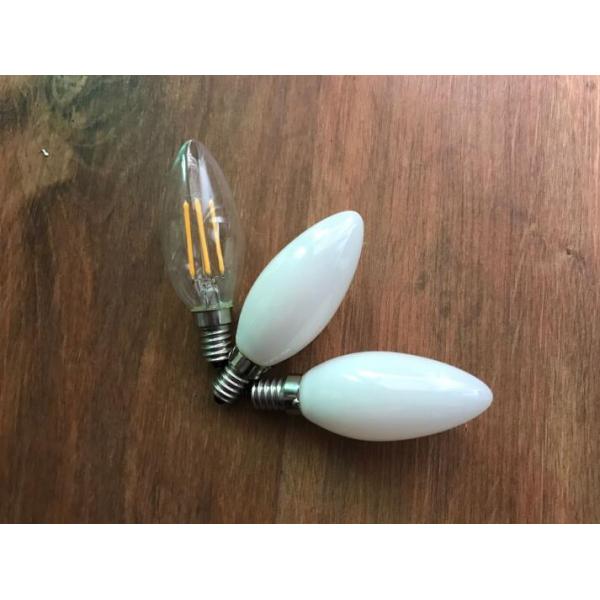 Triac Dimmable Power Saving Light Bulbs 35 * 98mm E14 / E12 C35 Candle Shape