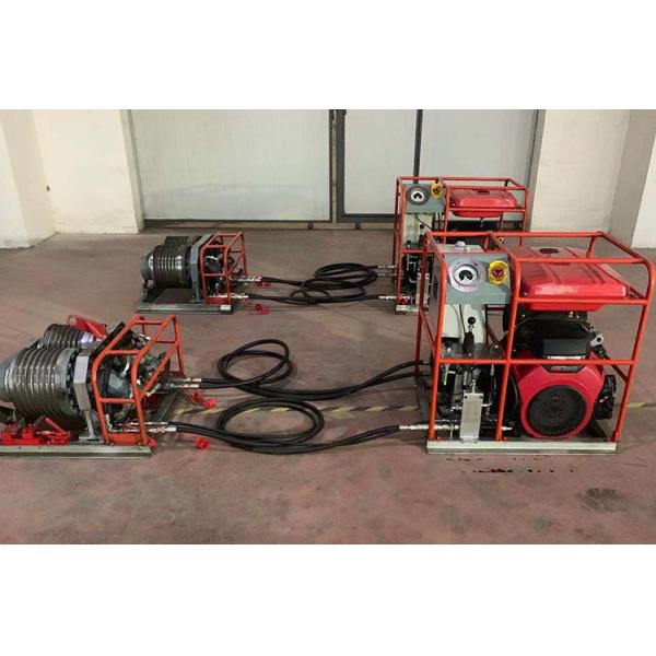 50KN Double Capstan Cable Pulling Machine 9KM/H