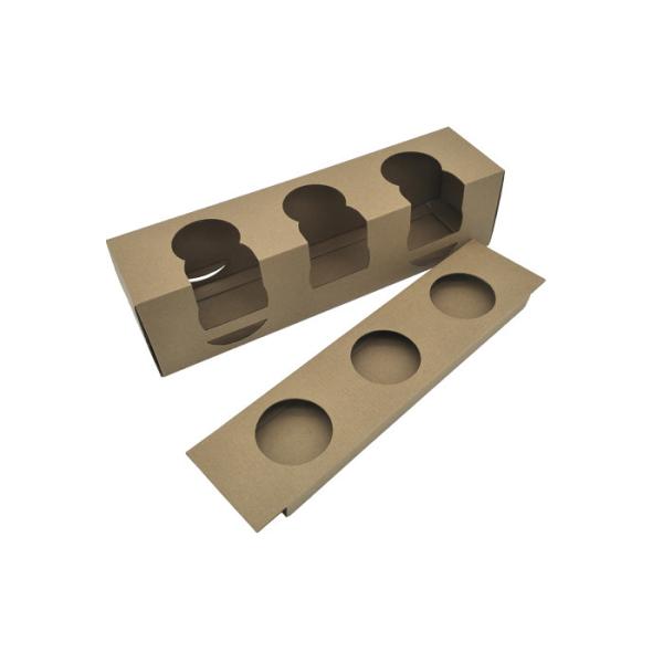 Brown Kraft Paper Packaging With Tray , Corrugated Cardboard Boxes