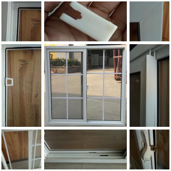 High Quality Anhui Factory Cheap Price Grill Design PVC Sliding Window