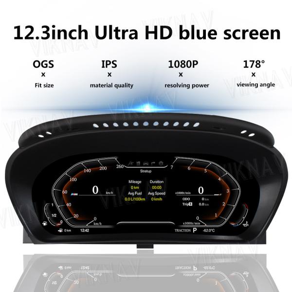 Viknav For BMW X5 E70 (2007-2013) 12.3 inch Digital Dashboard Car Panel Vehicle Accessories Smart Display Cluster HD LCD