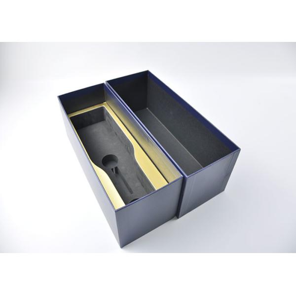 Handcrafted Cardboard Wine Box With EVA Insert 1200g Thick Cardboard Material