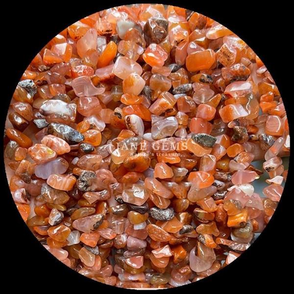 Red Agate Gems Bead Natural Crystal Irregular Shape Chip Gravel Stone Loose Bead Strands For Bracelets