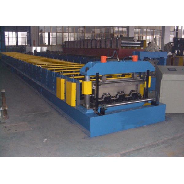 Blue Color Steel Structure Floor Deck Roll Forming Machine Delta PLC Control System