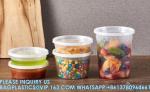16oz. Plastic Deli Food Storage Containers With Plastic Lids, Disposable Togo