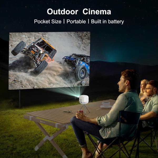 FLYIN M2 Android mini square DLP projector portable with built-in battery 4K outdoor camping proyector
