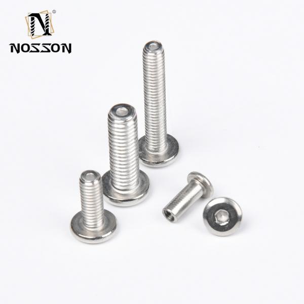 Stainless Steel Furniture Screw with Bevel Corner Chamfer Flat Round Head Hexagon Socket M1.6 M2 M2.5 M3 M4 M5 M6 M8 M10 M12 M14 M16 M20