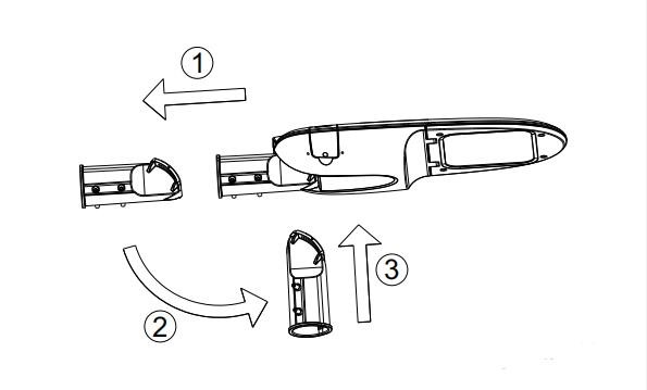 3030 Cree Chips Dimmable LED Street Lights IP66 Horizontal Type 5 Years Warranty