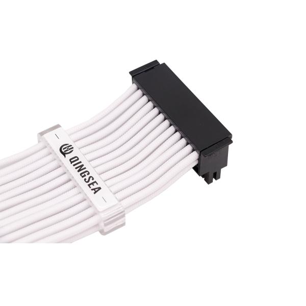 90 Degree Bradided Sleeve24Pin ATX Cable Extension Sleeve Computer Cable Extension Supply Adapter Sleeved PSU Cable Extension
