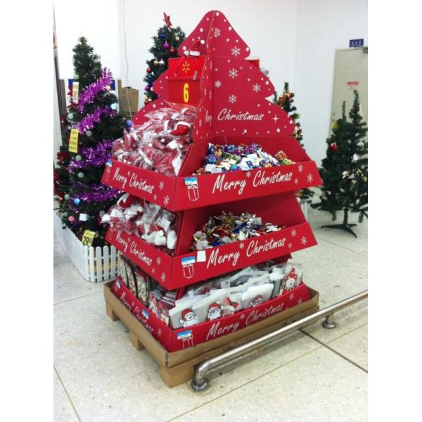 BWPD2019016 Cardboard Christmas Greeting cards Displays corrugated board pallet display