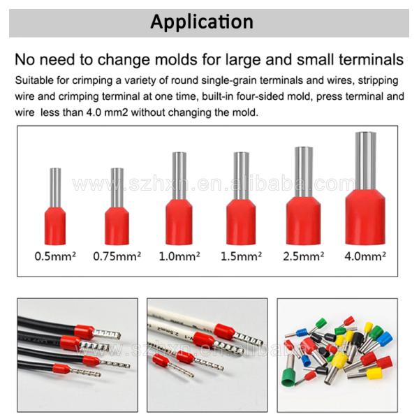 Powerful Pre-insulated Wire Terminal Stripping Crimping Number Tube Inserting Machine