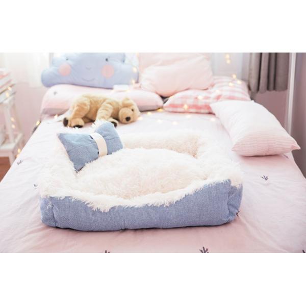 Cute Design Fleece Bows Pet Pads Cushion Warm Dog Beds