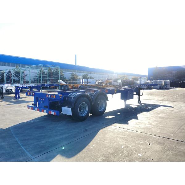 12R22.5 Linglong Tire 2 Axle 40ft 20ft Shipping Chassis with Gooseneck Skeleton Truck Frame Semi Trailer Container