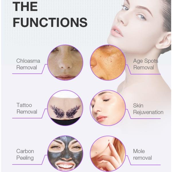 Q Switch Nd YAG Laser Tattoo Removal Machine 1064nm 532nm 1320nm 2 Years Warranty