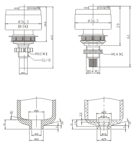 Pneumatic Components Lever type Automatic Drainer For Air Filter Water Drainer