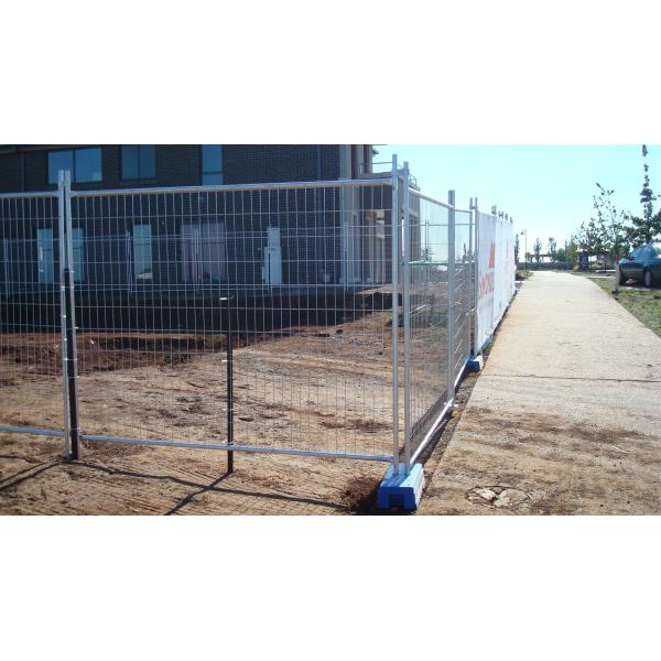 Yellow PVC Coated Hot Dipped Galvanized Temporary Fencing Panels 2100mm x 2400mm OD 32 x 2.00mm pipes thick AS4687-2007