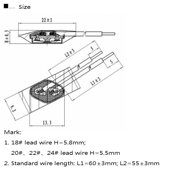 TP1 60-160C Thermal Cutoff Switch Electric Motor Thermal Overload Switch